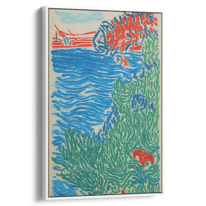 Sea and Sun: Abstract Expressionist Marine Canvas Art Print