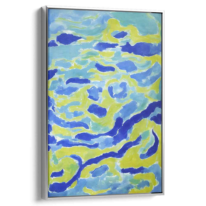Ripples Of Turquoise Abstract: Abstract Blue and Green Canvas Art Print