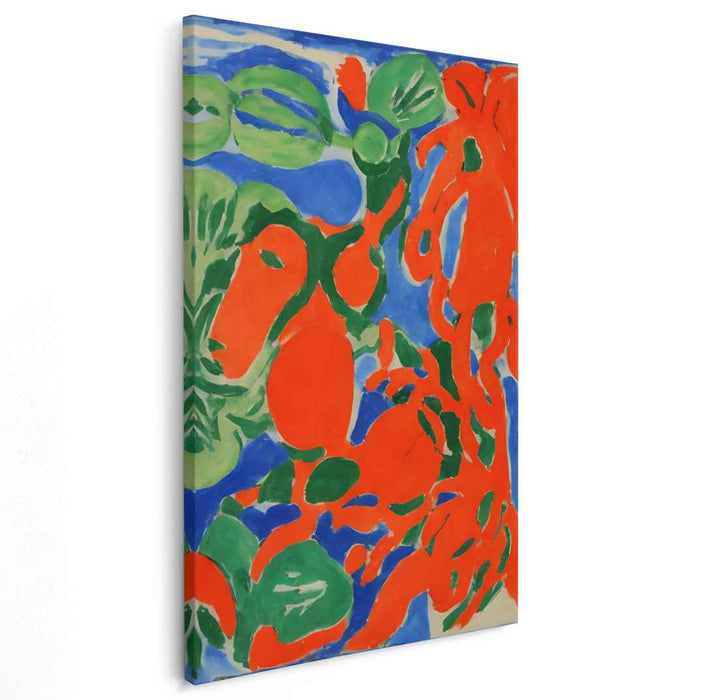Colorful Garden Symphony: Henri Matisse Inspired Vibrant Foliage Art