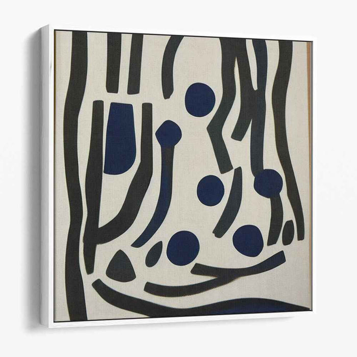 Elegant Rhythms: Monochrome Abstract Canvas Art