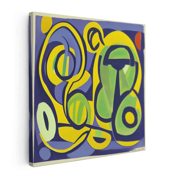 Urban Spectrum Fusion: Modern Abstract Expressionist Color Block Canvas Art Print