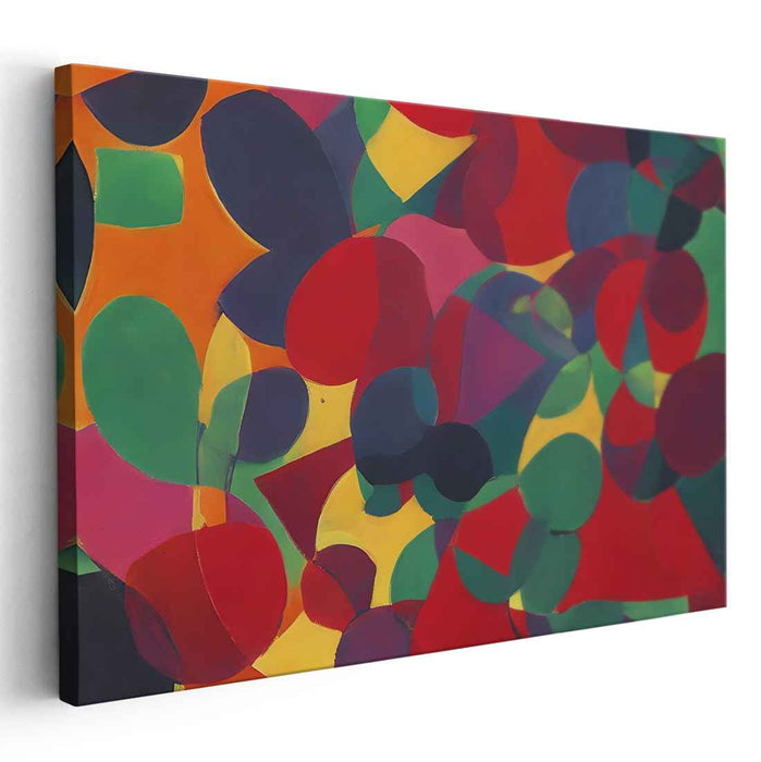 Chromatic Pulsations: Abstract Expressionist Colorful Canvas Art Print