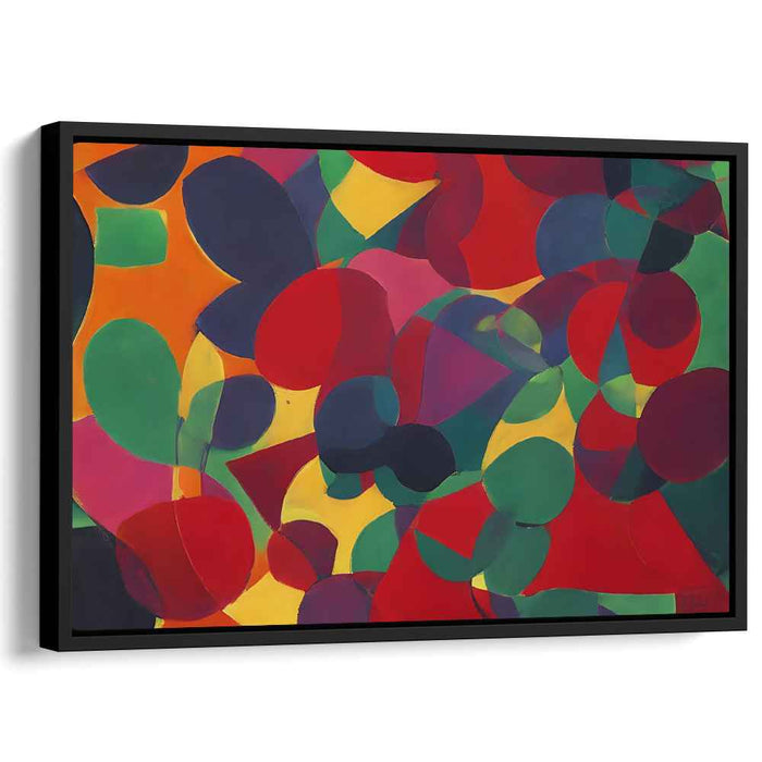 Chromatic Pulsations: Abstract Expressionist Colorful Canvas Art Print