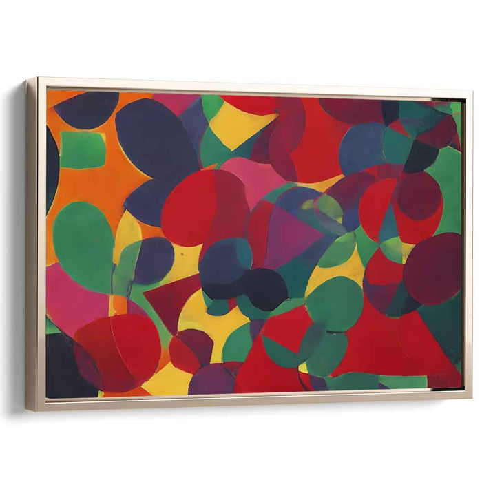 Chromatic Pulsations: Abstract Expressionist Colorful Canvas Art Print