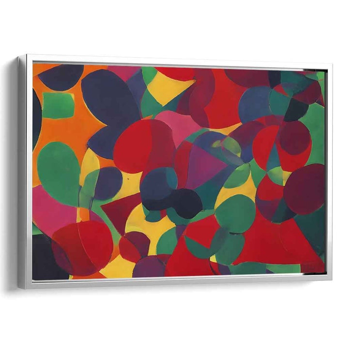 Chromatic Pulsations: Abstract Expressionist Colorful Canvas Art Print