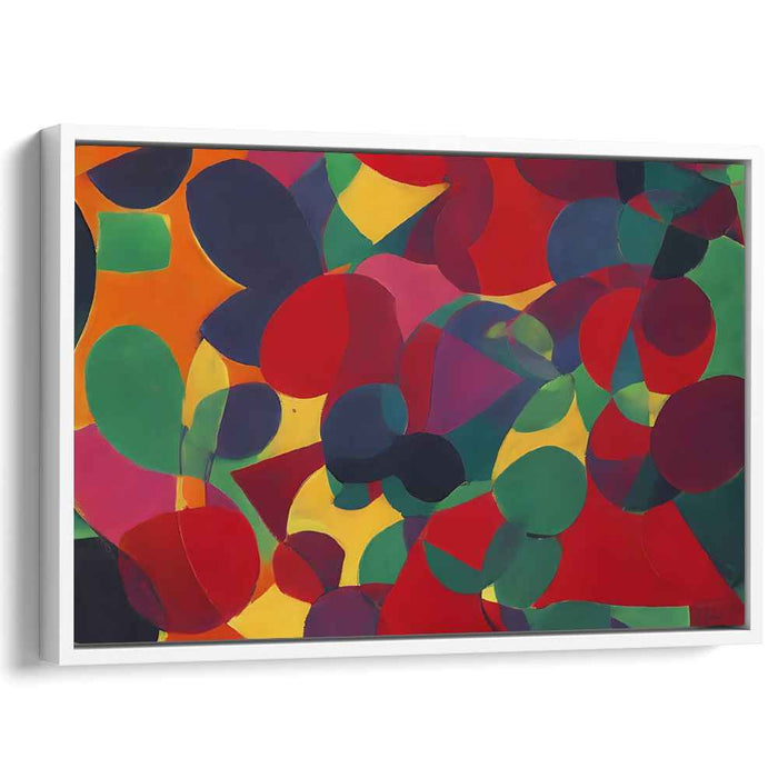 Chromatic Pulsations: Abstract Expressionist Colorful Canvas Art Print
