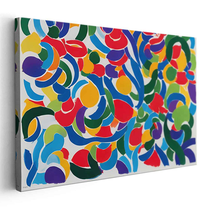 Electric Dreamscape Burst: Vibrant Abstract Expressionist Canvas Art Print