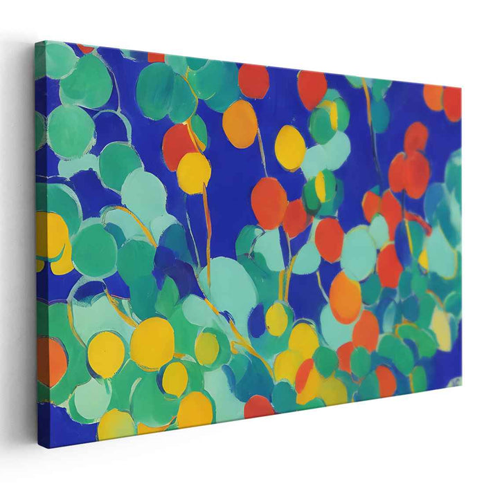 Vivid Emotion Spill: Colorful Abstract Expressionist Canvas Art