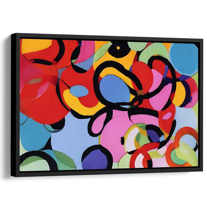 Abstract Prismatic Expression: Abstract Geometric Colorful Canvas Art Print