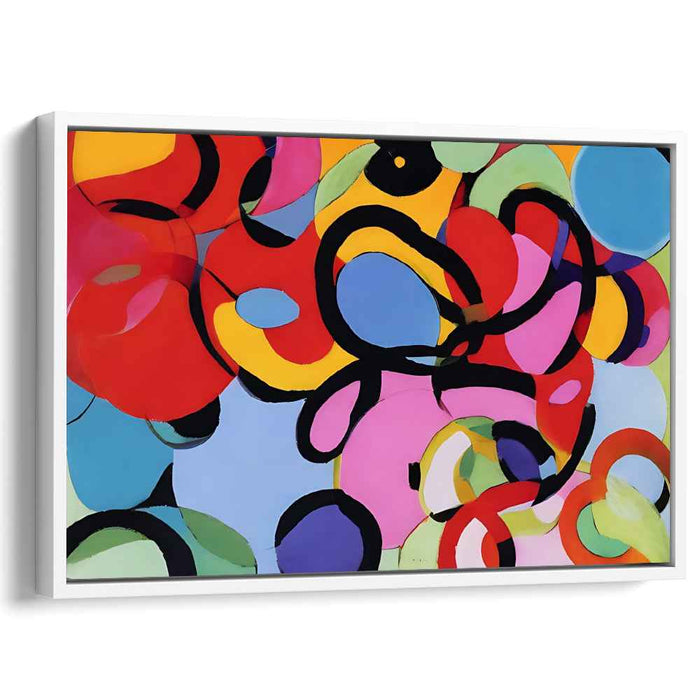 Abstract Prismatic Expression: Abstract Geometric Colorful Canvas Art Print