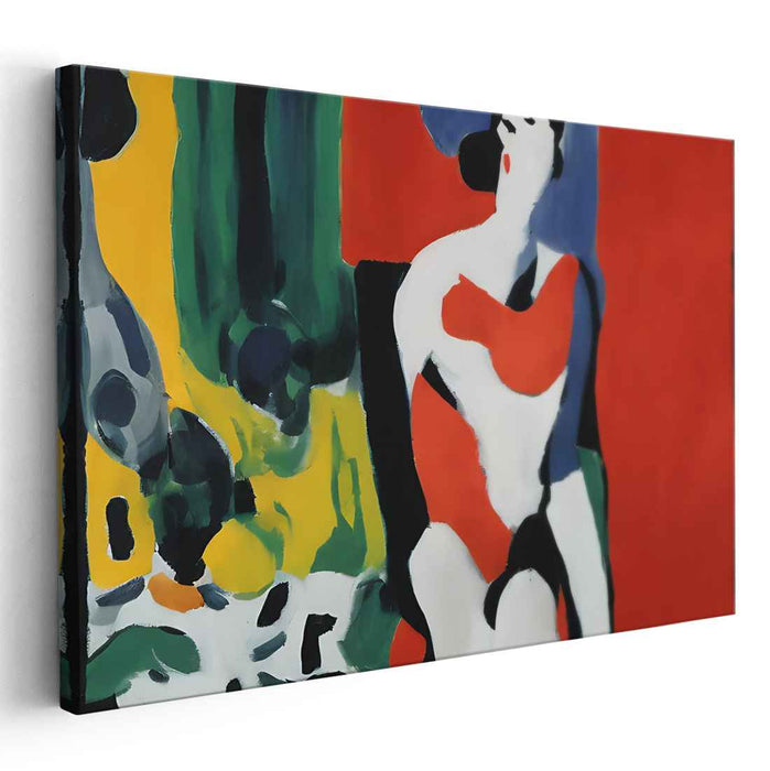 Dynamic Essence: Abstract Expressionist Human Form Canvas Art Print