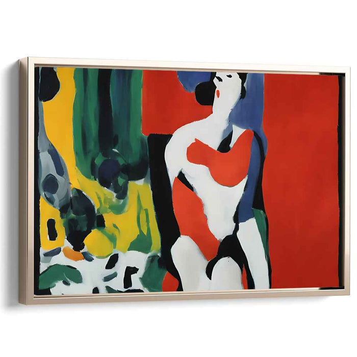 Dynamic Essence: Abstract Expressionist Human Form Canvas Art Print