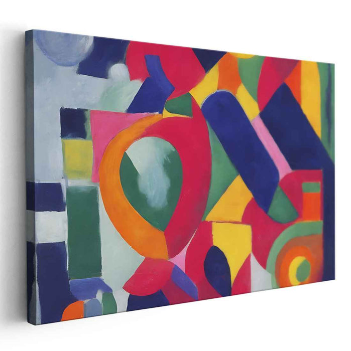 Fragmented Expressionism: Modernist Abstract Canvas Art Print