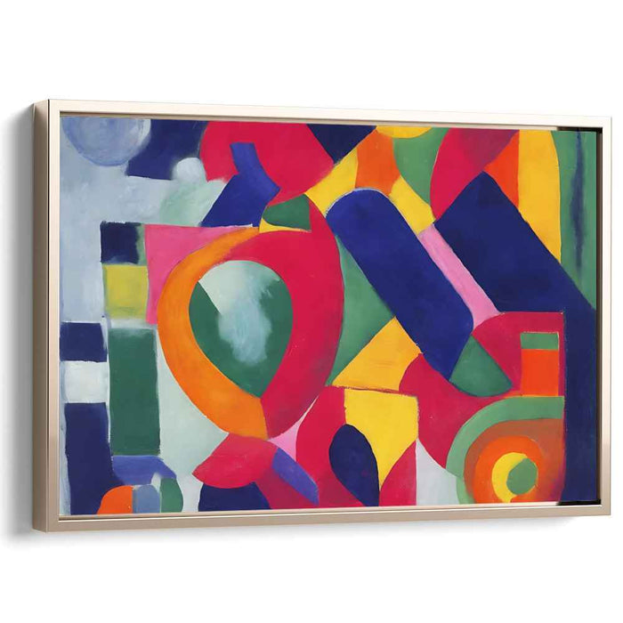 Fragmented Expressionism: Modernist Abstract Canvas Art Print