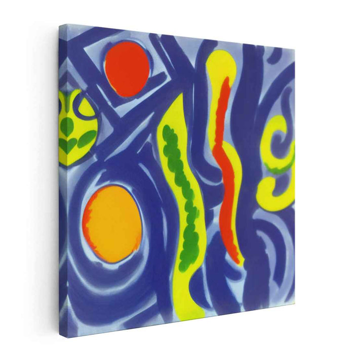 Color Burst Rhapsody: Abstract Expressionist Vibrant Canvas Art Print