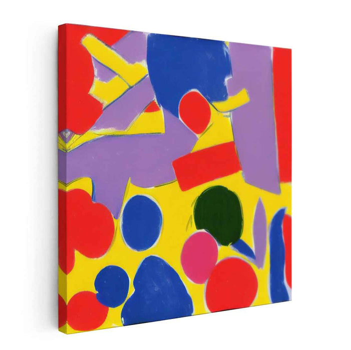 Vivid Palette Splash: Bold Primary Color Canvas Art Print