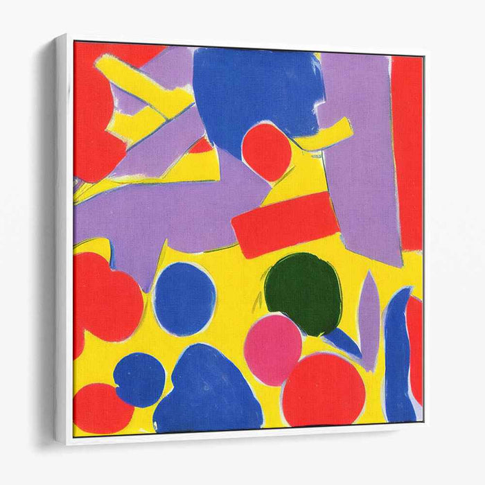 Vivid Palette Splash: Bold Primary Color Canvas Art Print