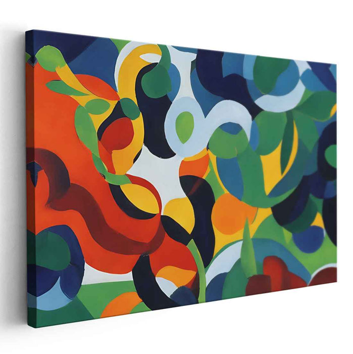 Whimsical Bursting Color Splatter: Playful Abstract Canvas Art