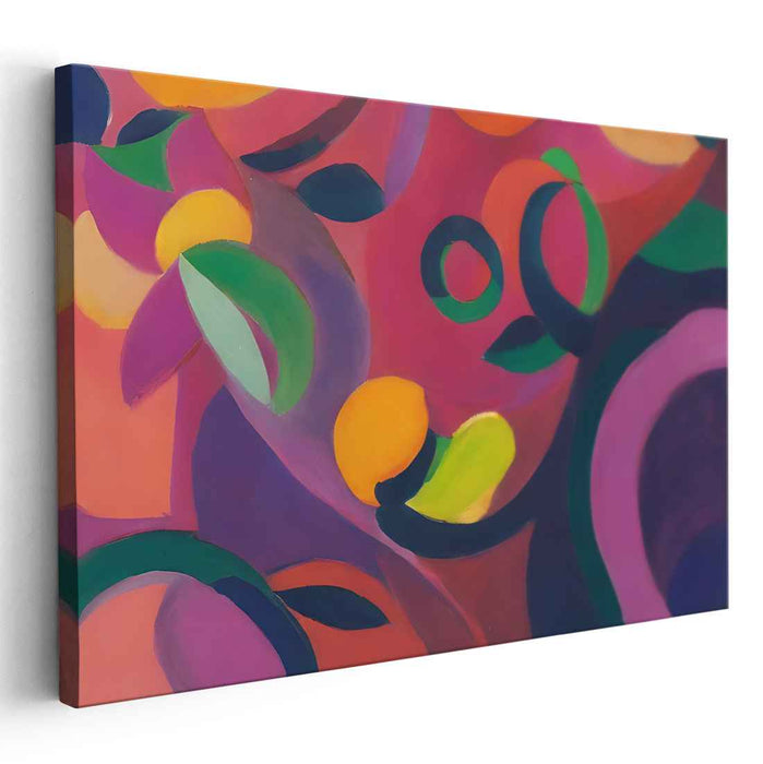 Radiant Orchards: A Lush Abstract Exploration Canvas Art Print