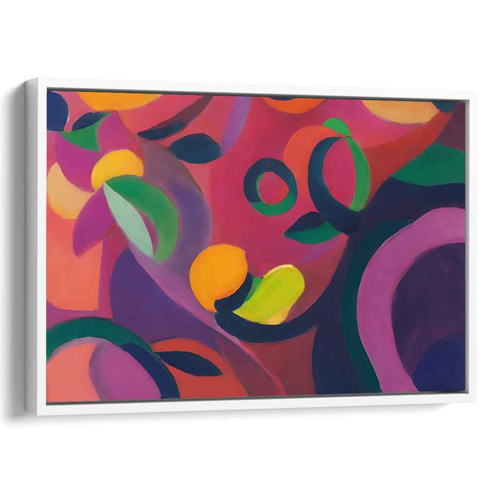 Radiant Orchards: A Lush Abstract Exploration Canvas Art Print
