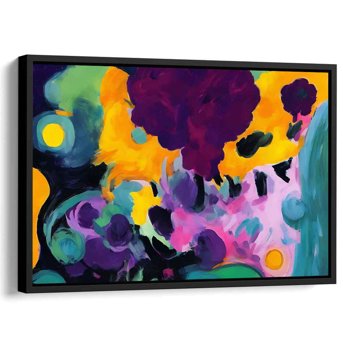 Chromatic Conundrum: A Vivid Abstract Exploration Canvas Art Print