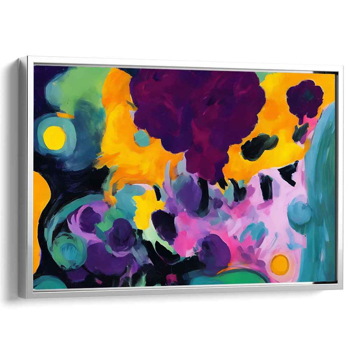 Chromatic Conundrum: A Vivid Abstract Exploration Canvas Art Print