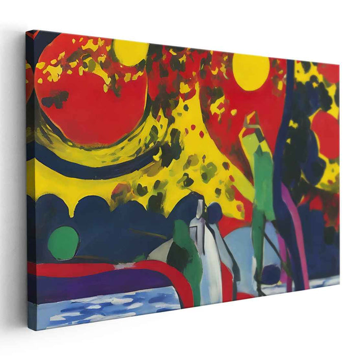 Inferno Bloom: Bold Red and Yellow Canvas Art