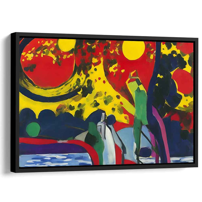 Inferno Bloom: Bold Red and Yellow Canvas Art