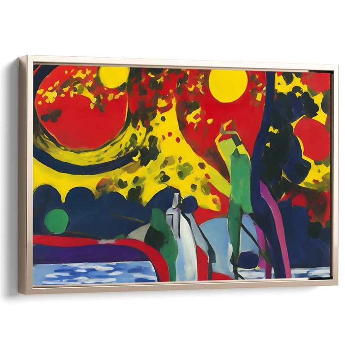 Inferno Bloom: Bold Red and Yellow Canvas Art