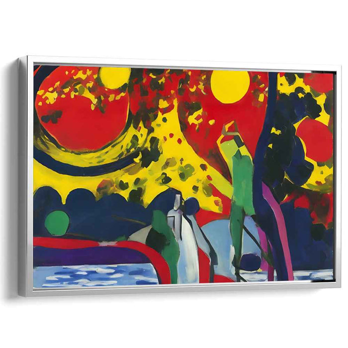 Inferno Bloom: Bold Red and Yellow Canvas Art