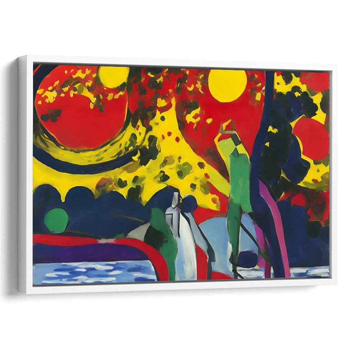 Inferno Bloom: Bold Red and Yellow Canvas Art