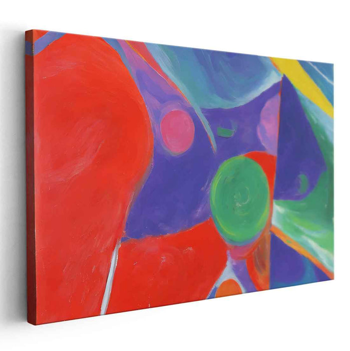 Vivid Melody Canvas Painting: Abstract Symphony in Bold Colors Canvas Art Print