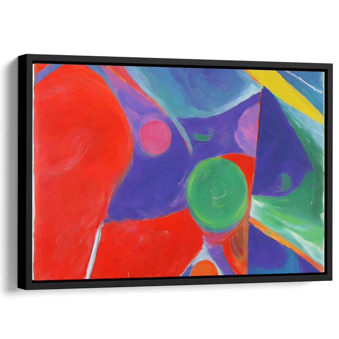 Vivid Melody Canvas Painting: Abstract Symphony in Bold Colors Canvas Art Print