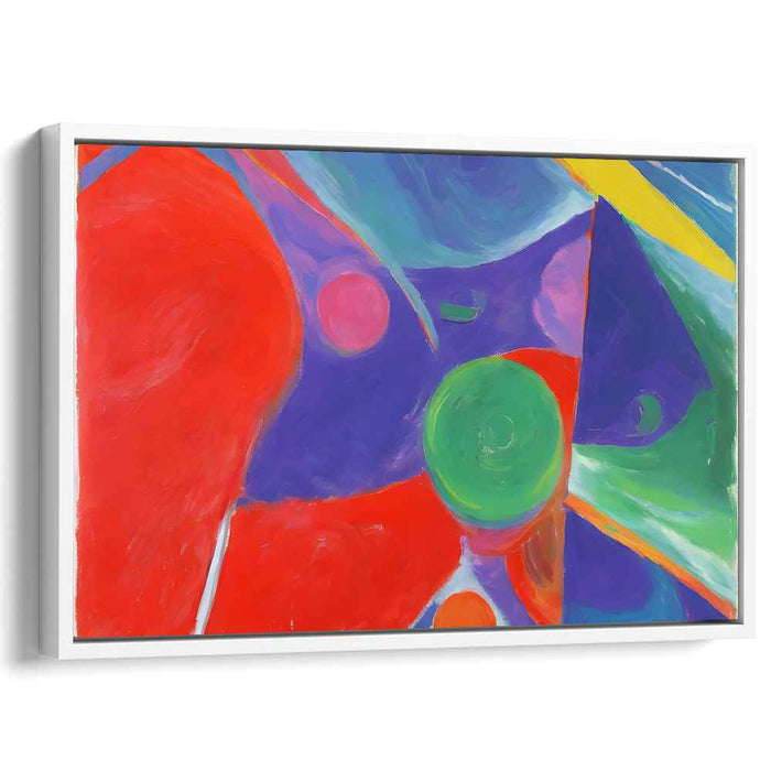 Vivid Melody Canvas Painting: Abstract Symphony in Bold Colors Canvas Art Print