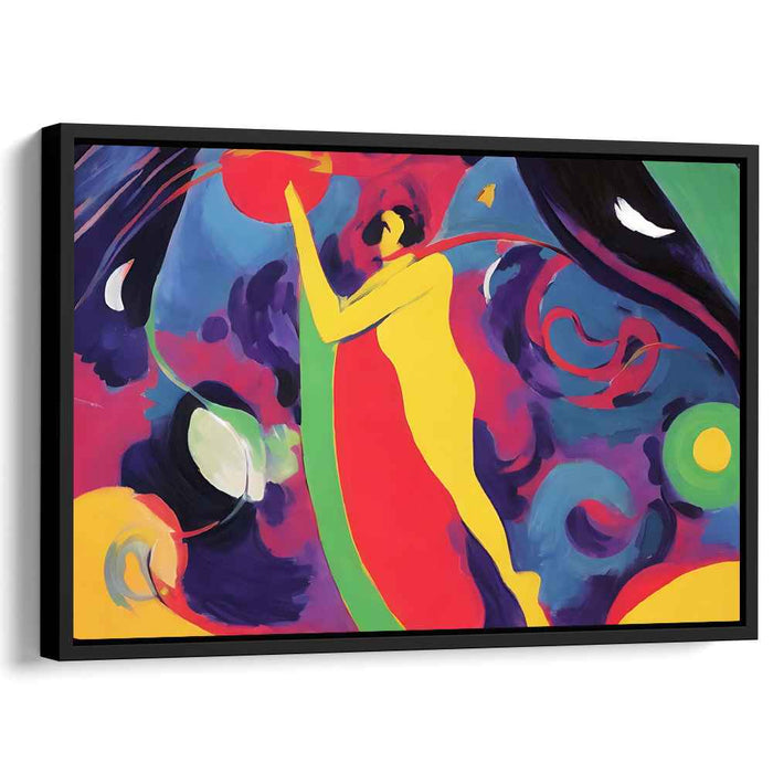 Celestial Reach: Abstract Expressionist Color Explosion Canvas Art Print