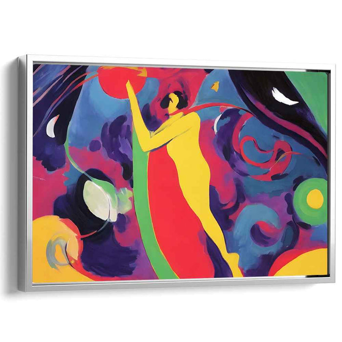 Celestial Reach: Abstract Expressionist Color Explosion Canvas Art Print