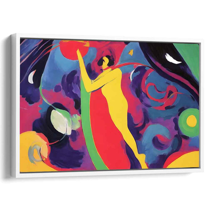Celestial Reach: Abstract Expressionist Color Explosion Canvas Art Print