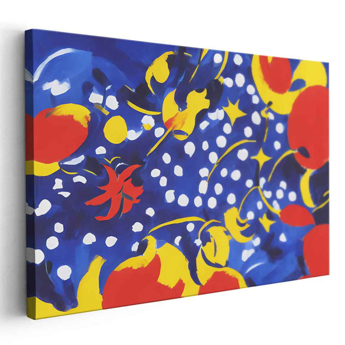 Vivid Whirl: Abstract Pop Art Color Explosion Canvas