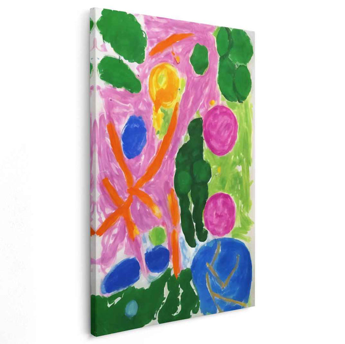 Whimsical Prism Burst: Vibrant Shapes and Colors Canvas Art Print