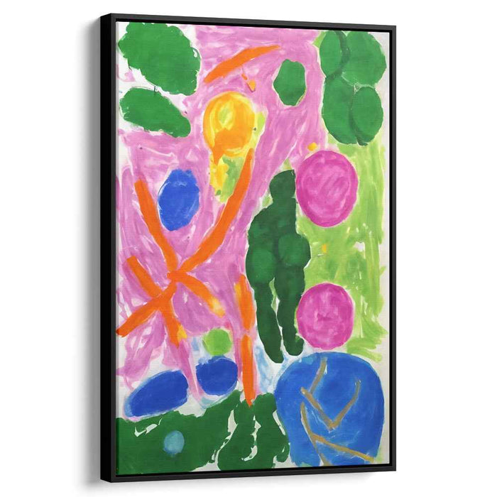 Whimsical Prism Burst: Vibrant Shapes and Colors Canvas Art Print