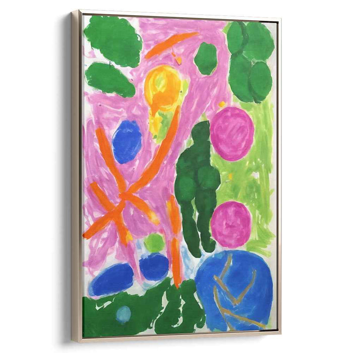 Whimsical Prism Burst: Vibrant Shapes and Colors Canvas Art Print