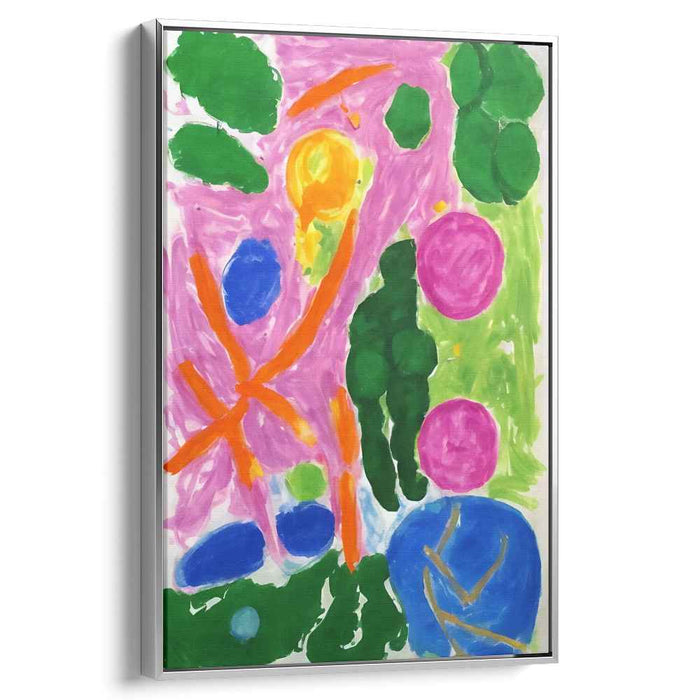 Whimsical Prism Burst: Vibrant Shapes and Colors Canvas Art Print