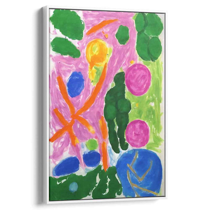 Whimsical Prism Burst: Vibrant Shapes and Colors Canvas Art Print