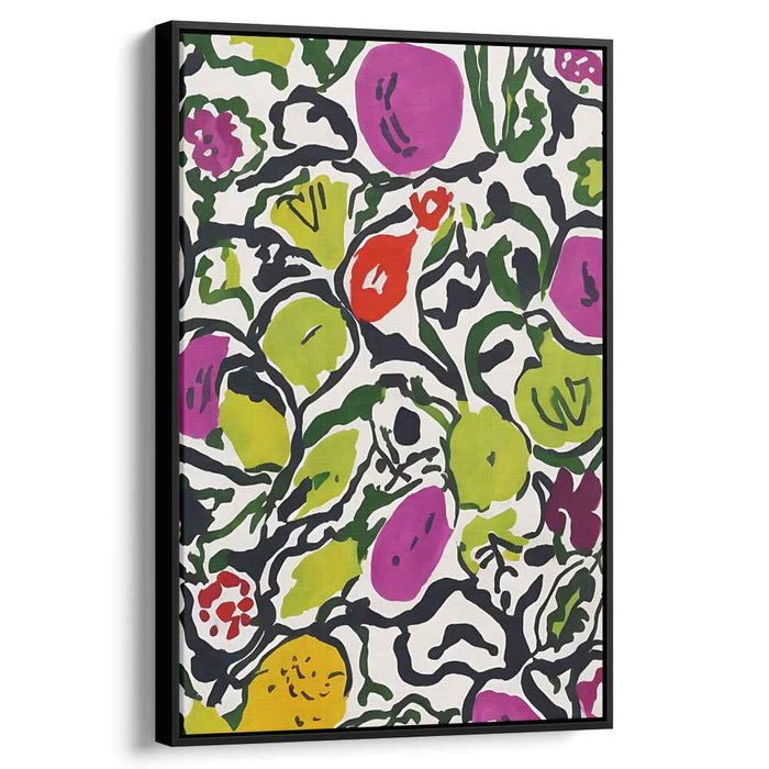 Dance of Chromatic Whirls: Abstract Expressionist Vibrant Circles Canvas Art Print