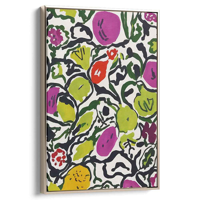 Dance of Chromatic Whirls: Abstract Expressionist Vibrant Circles Canvas Art Print