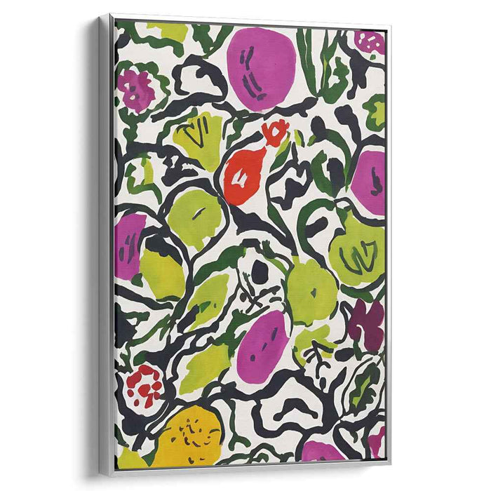 Dance of Chromatic Whirls: Abstract Expressionist Vibrant Circles Canvas Art Print