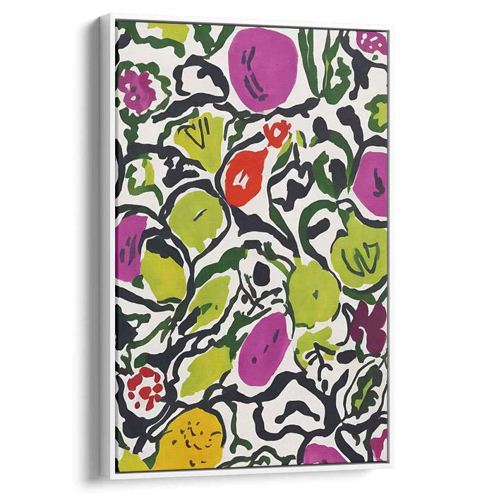 Dance of Chromatic Whirls: Abstract Expressionist Vibrant Circles Canvas Art Print