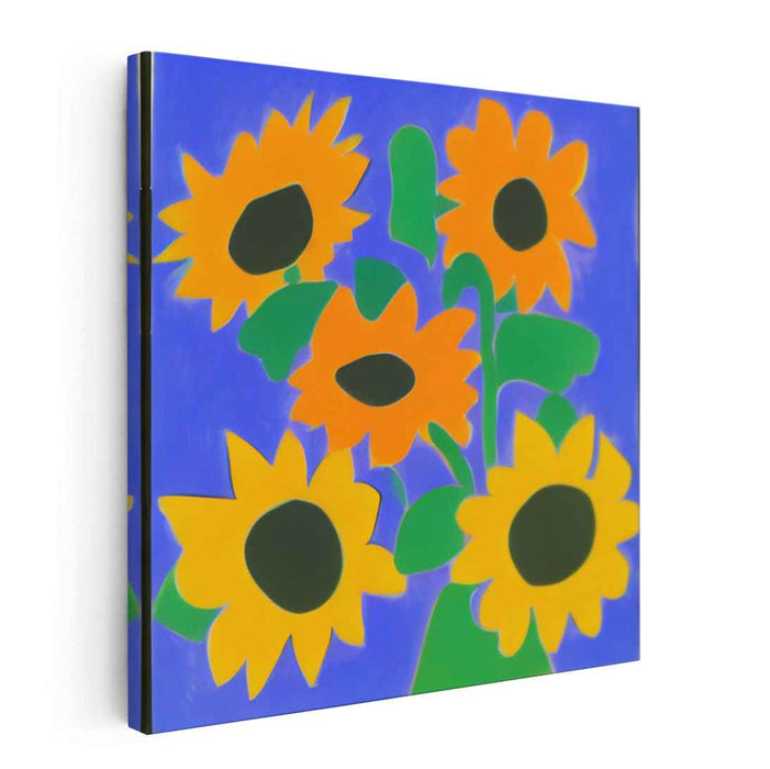 Pop Art Sunburst: Vibrant Sunflower Pop Art Canvas