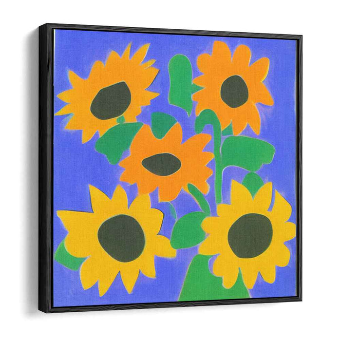 Pop Art Sunburst: Vibrant Sunflower Pop Art Canvas