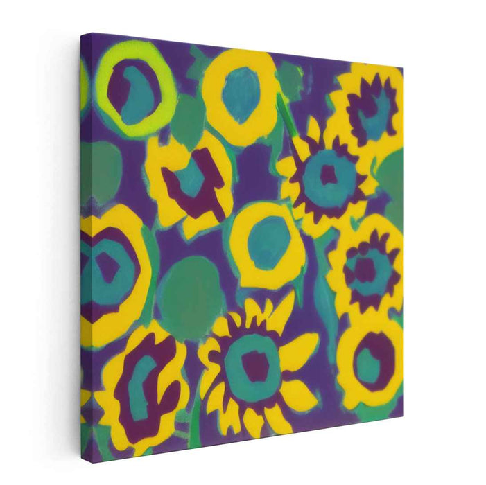 Blossoming Essence: Vivid Abstract Floral Canvas Art Print